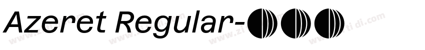 Azeret Regular字体转换